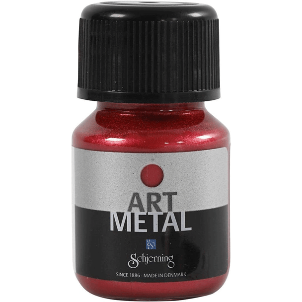 Art Metal Paint 30 ml | Variety of Shades | Scherning | Lava Red