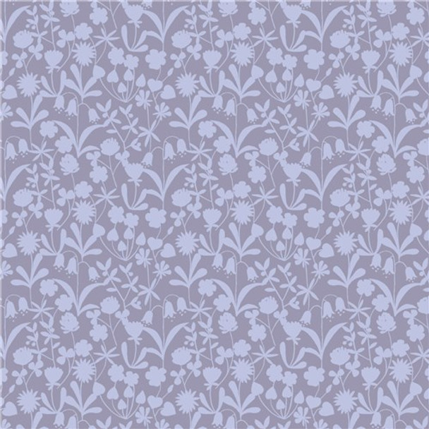 Bluebell Wood Reloved | Lewis and Irene | A129.5, Floral Silhouette Lavender