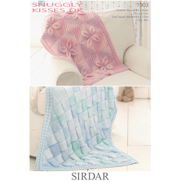 Blanket Knitting Pattern | Sirdar Snuggly Kisses DK 1903 | Digital Download - Main Image