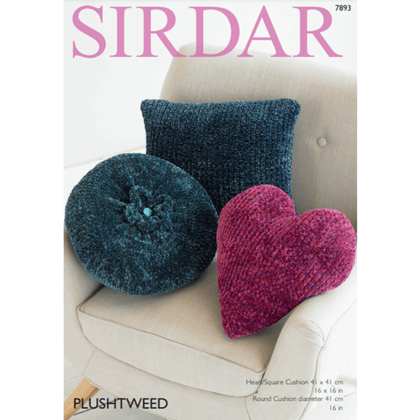 Cushions Knitting Pattern | Sirdar Plushtweed 7893 | Digital Download - Main Image
