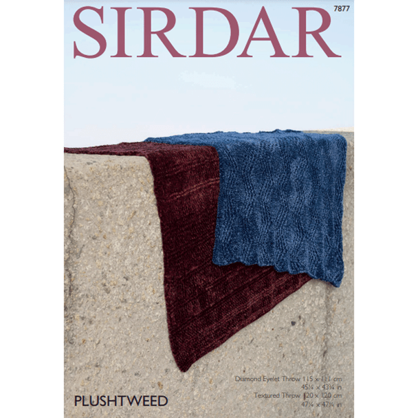 Blankets Knitting Pattern | Sirdar Plushtweed 7877 | Digital Download - Main Image