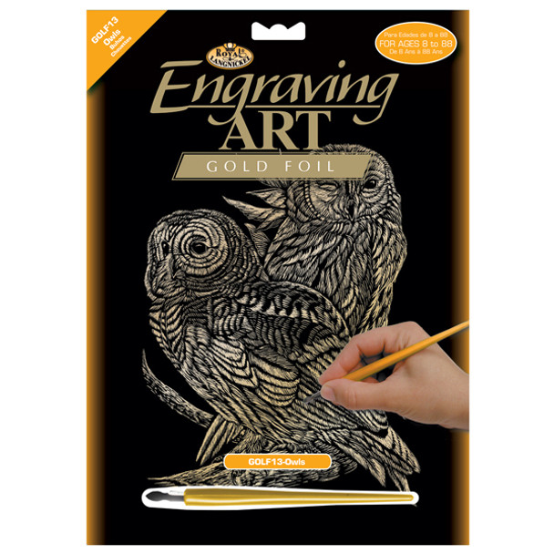 Royal & Langnickel Engraving Art Gold | Owls