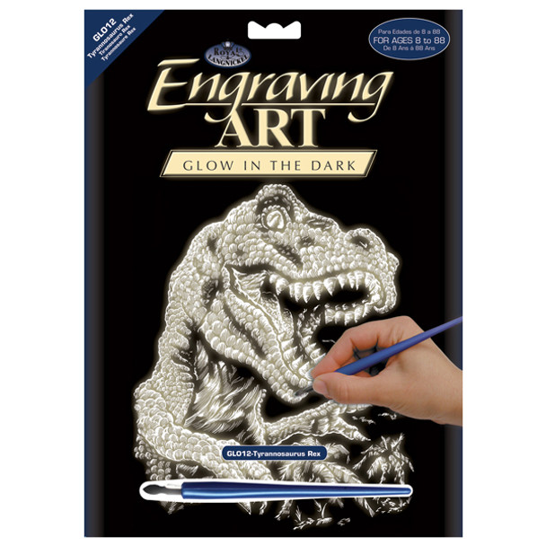 Royal & Langnickel Engraving Art Glow in the Dark |Tyrannosaurus Rex
