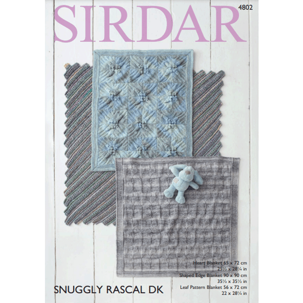 Blankets Knitting Pattern | Sirdar Snuggly Rascal DK, 4802 | Digital Download - Main Image