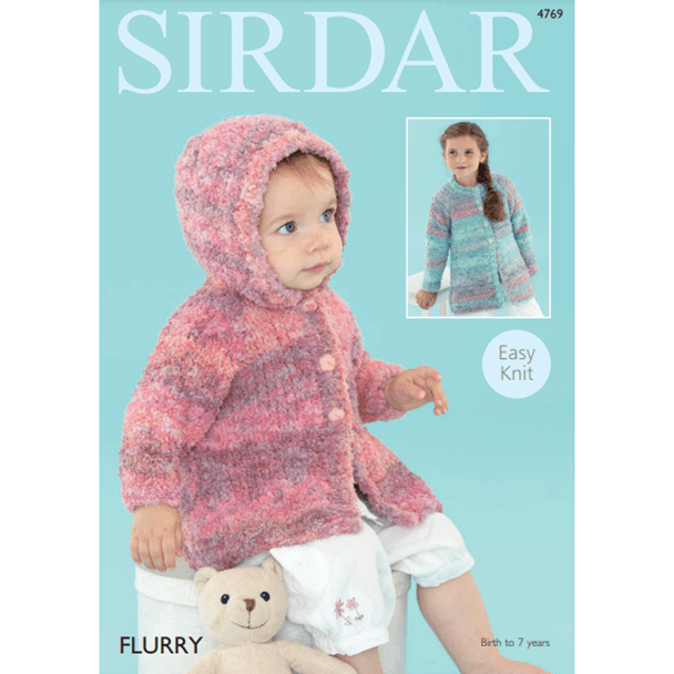 Baby Girls Coats Knitting Pattern | Sirdar Flurry 4769 | Digital Download - Main Image