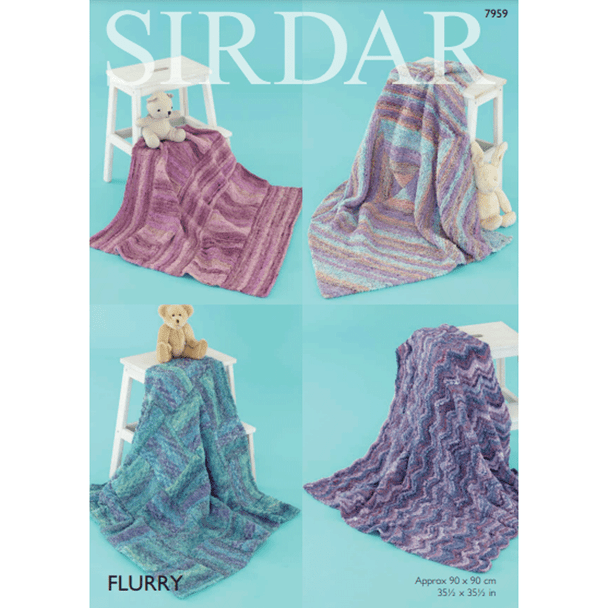 Blankets Knitting Pattern | Sirdar Flurry 7959 | Digital Download - Main Image