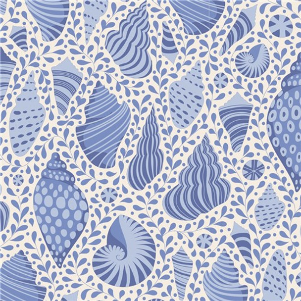 Cotton Beach | Tilda | TD110026 | Beach Shells Blue