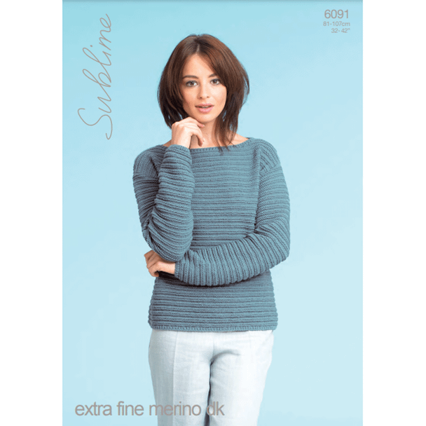 Sweaters Knitting Pattern | Sirdar Sublime Extra Fine Merino DK 6091 | Digital Download - Main Image