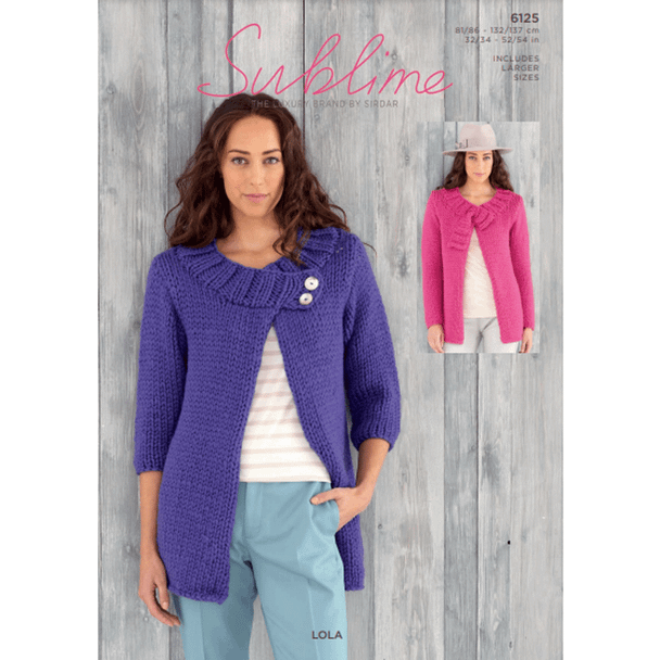 Woman's Jacket Knitting Pattern | Sirdar Sublime Lola 6125 | Digital Download - Main Image