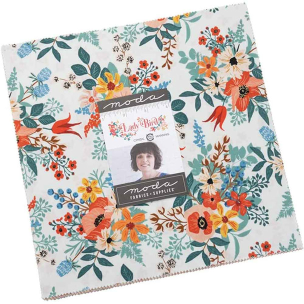 Lady Bird Crystal Manning Moda Fabric | 11870LC Layer Cake