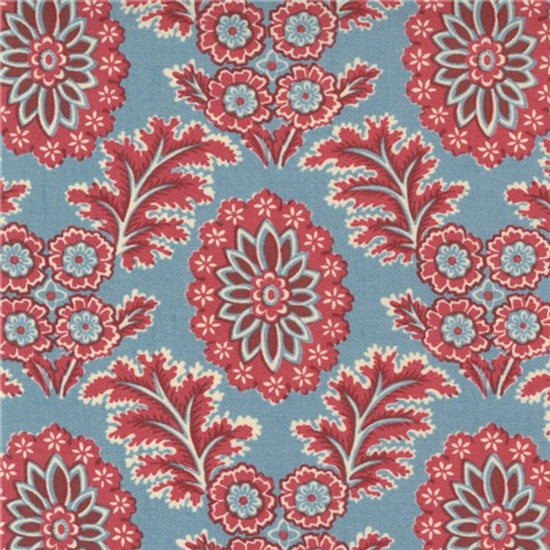 La Vie Boheme | French General | Moda Fabrics | 13902-13 | Floral Sprigs French Blue 