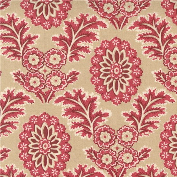 La Vie Boheme | French General | Moda Fabrics | 13902-17 | Floral Sprigs Oyster