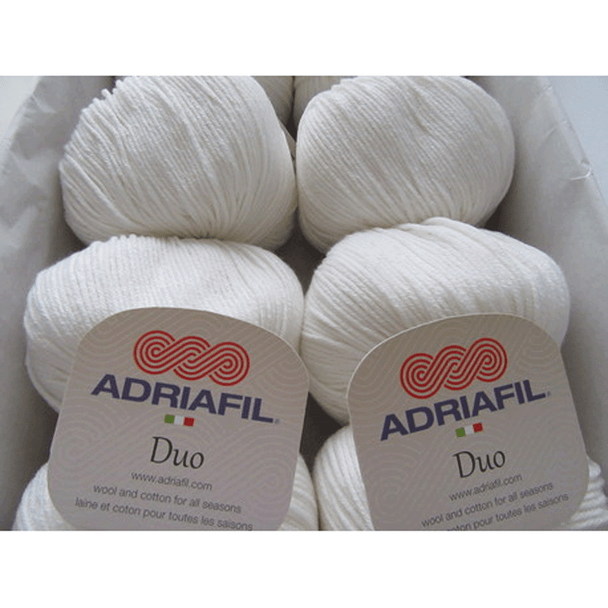 Ball of  Adriafil Duo Comfort  White - 50g 