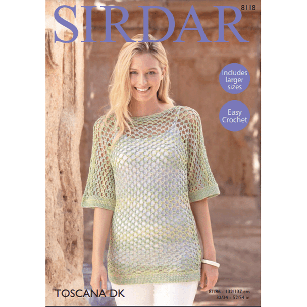 Woman's Tops Knitting Pattern | Sirdar Toscana DK 8118 | Digital Download - Main Image