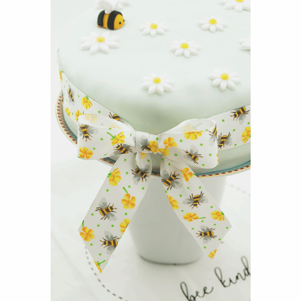 Happy Bees Ribbon | 15mm | Berisford