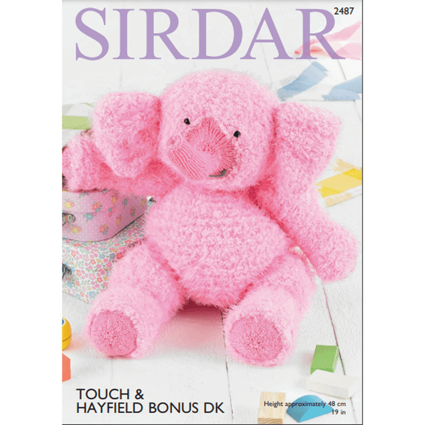 Elephant Toys Knitting Pattern | Sirdar Touch & Hayfield Bonus DK 2487 | Digital Download - Main Image