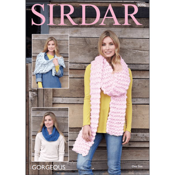 Wrap, Snood And Scarf Knitting Pattern | Sirdar Gorgeous 8096 | Digital Download - Main Image
