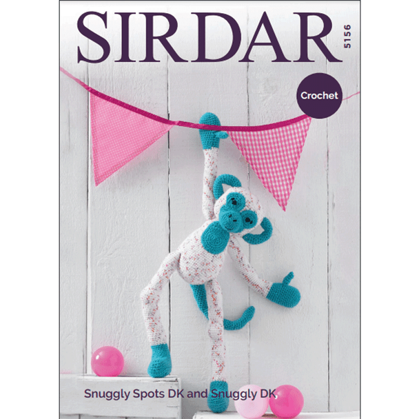 Monkey Toy Crochet Pattern | Sirdar Snuggly Spot DK & Snuggly DK 5156 | Digital Download - Main Image