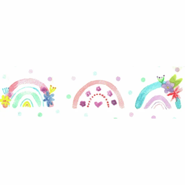 Rainbow Dreams Ribbon | White/Multi | 25mm | Berisfords | Per Metre