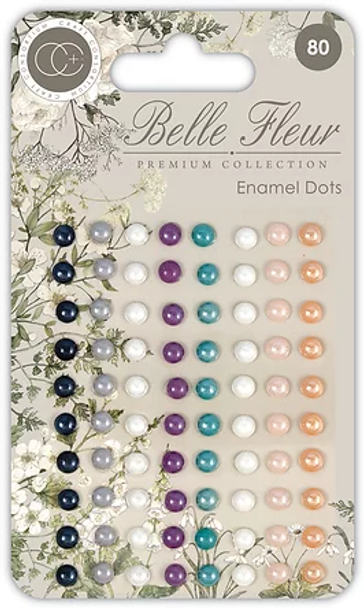 Self Adhesive Enamel Dots | 80pcs | Belle Fleur | Craft Consortium