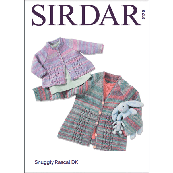 Baby Girl's Cardigan Knitting Pattern | Sirdar Snuggly Rascal DK 5175 | Digital Download - Main Image