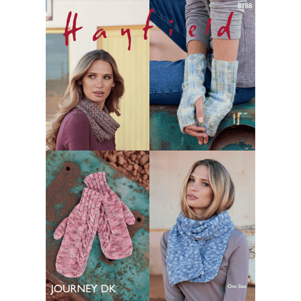 Women's Accessories Knitting Pattern | Sirdar Hayfield Journey DK 8188 | Digital Download - Main Image