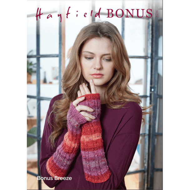 Woman's Wrist Warmers Knitting Pattern | Sirdar Hayfield Bonus Breeze DK 8216 | Digital Download - Main Image