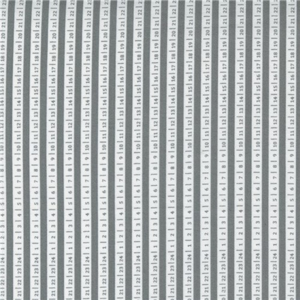 Beautiful Day | Corey Yoder | Moda Fabrics | 29135-14 | Ticker Tape Stripe Numbers Slate