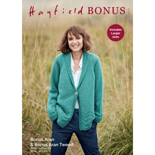 Jacket Knitting Pattern | Sirdar Hayfield Bonus Aran 8231 | Digital Download - Main Image