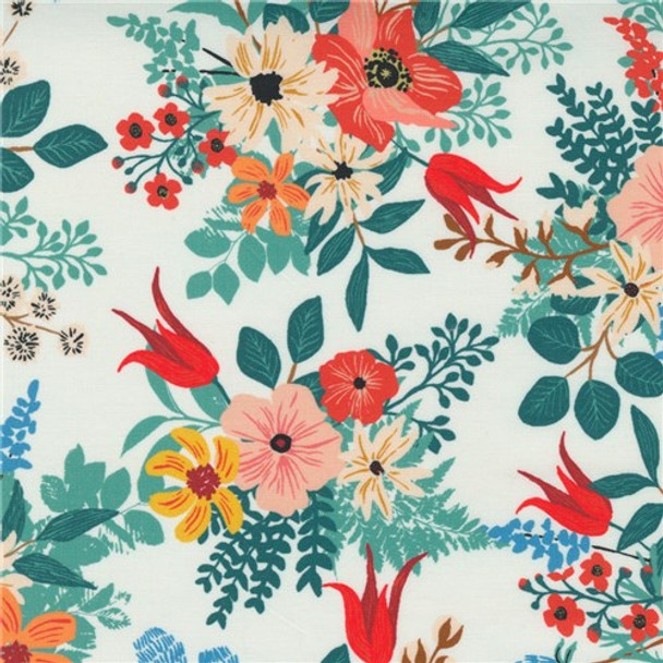 Lady Bird | Crystal Manning | Moda Fabrics | 11870-11 | Wild Flowers White