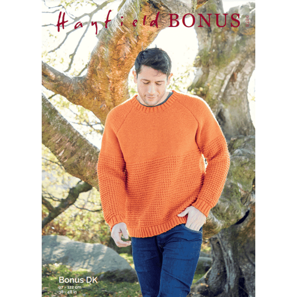 Man's Sweater Knitting Pattern | Sirdar Hayfield Bonus DK 8286 | Digital Download - Main Image