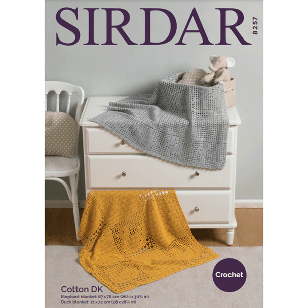 Blankets Crochet Pattern | Sirdar Cotton DK 8257 | Digital Download - Main Image