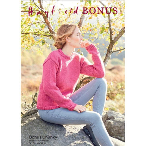 Woman's Sweater Knitting Pattern | Sirdar Hayfield Bonus Chunky 8291 | Digital Download - Main Image