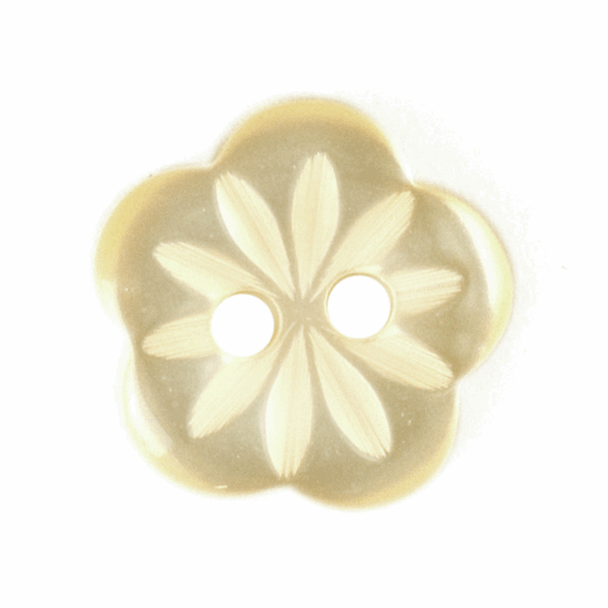 Flower Buttons Cream | 14 mm | ABC Buttons 