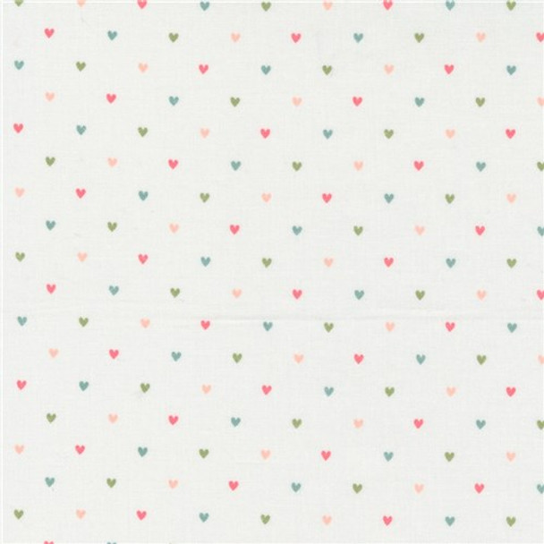 Love Notes | Lella Boutique | Moda Fabrics | 5155-11 | Lovely Heart Dot Blender Cloud/Multi 