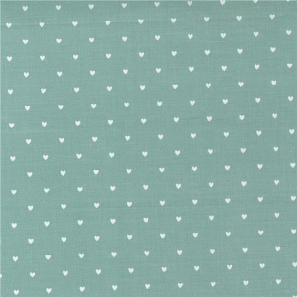 Love Notes | Lella Boutique | Moda Fabrics | 5155-12 | Lovely Heart Dot Blender Dusty Sky