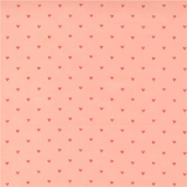 Love Notes Lella Boutique Moda Fabric | 5155-16 Lovely Heart Dot Blender Sweet Pink - Main Image