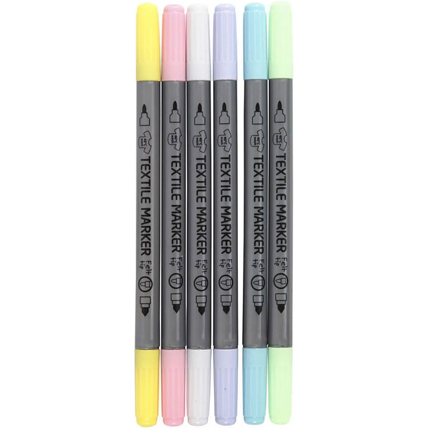 Pastel Coloured Textile Markers