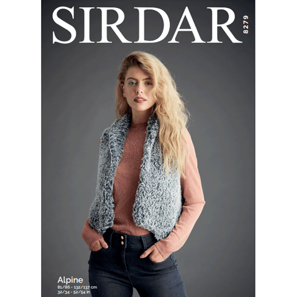 Woman's Waistcoat Knitting Pattern | Sirdar Alpine 8279 | Digital Download - Main Image