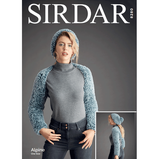 Sleeve Shrug And Pull On Hat Knitting Pattern | Sirdar Alpine 8280 | Digital Download - Main Image