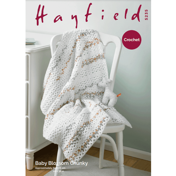 Blanket Crochet Pattern | Sirdar Hayfield Baby Blossom Chunky 5235 | Digital Download - Main Image