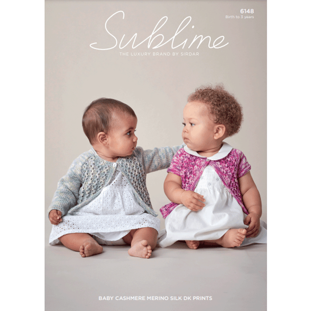 Babies Cardigans Knitting Pattern | Sirdar Sublime Baby Cashmere Merino Silk DK Prints 6148 | Digital Download - Main Image