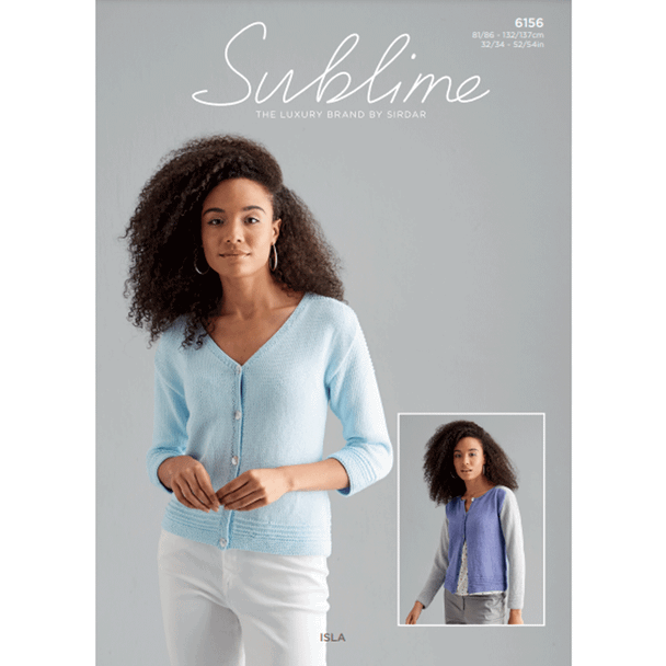 Woman's Cardigan Knitting Pattern | Sirdar Sublime Isla DK 6156 | Digital Download - Main Image