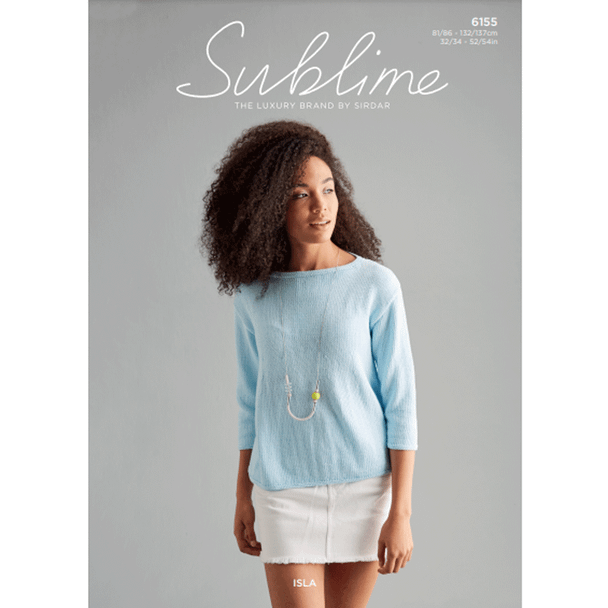 Ladies Sweater Knitting Pattern | Sirdar Sublime Isla DK 6155 | Digital Download - Main Image