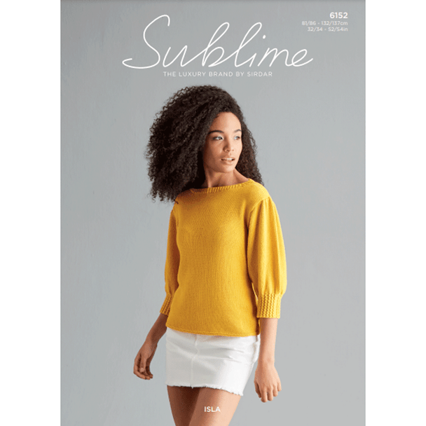 Woman's Top Knitting Pattern | Sirdar Sublime Isla DK 6152 | Digital Download - Main Image