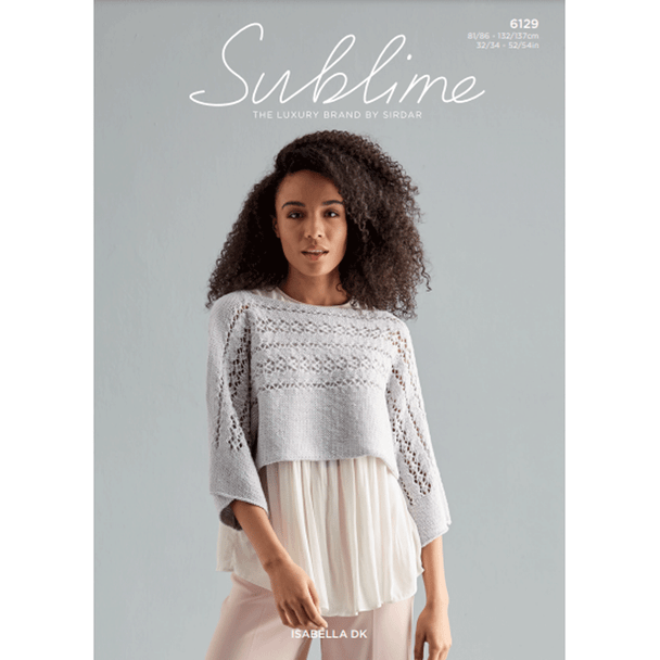 Woman's Top Knitting Pattern | Sirdar Sublime Isabella DK 6129 | Digital Download - Main Image