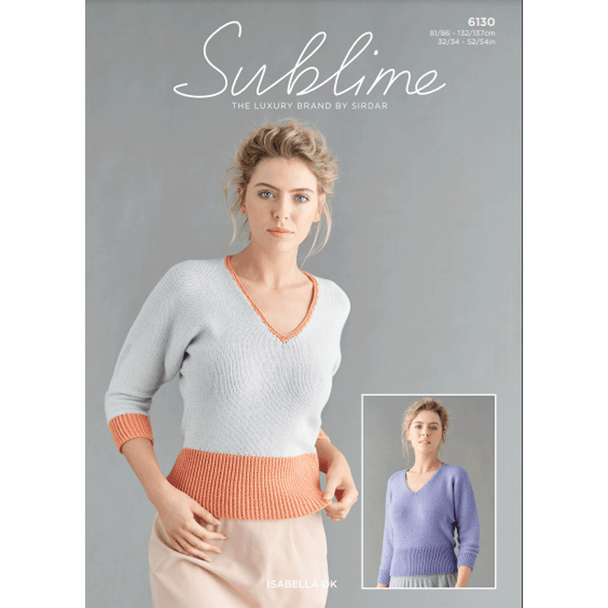 Woman's Top Knitting Pattern | Sirdar Sublime Isabella DK 6130 | Digital Download - Main Image