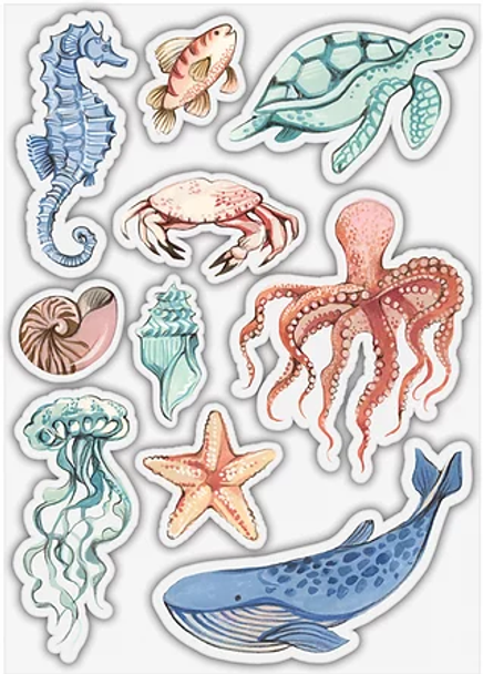 Ocean Tale | Clare Therese Gray | Craft Consortium | Stamp Set | Sea Life