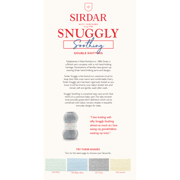 Babies Sweater Knitting Pattern | Sirdar Snuggly Soothing DK 5319 | Digital Download