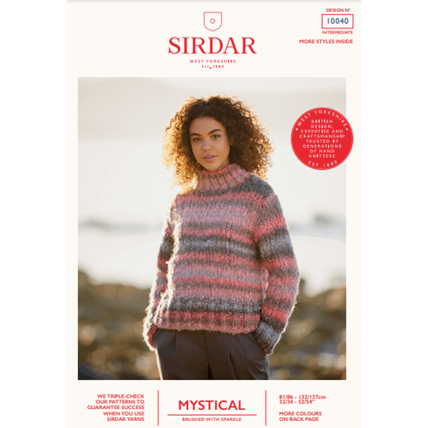 Ladies Boxy Sweater Knitting Pattern | Sirdar Mystical 10040 | Digital Download - Main Image